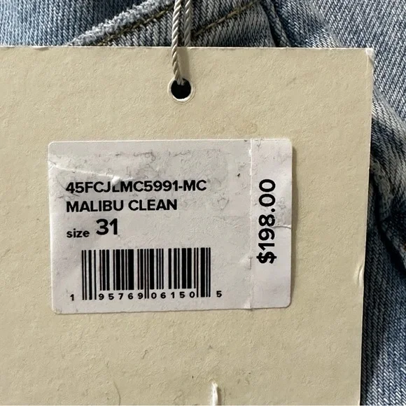 Favorite Daughter NWT Valentina Super High Rise Cigarette Jeans Malibu Clean
